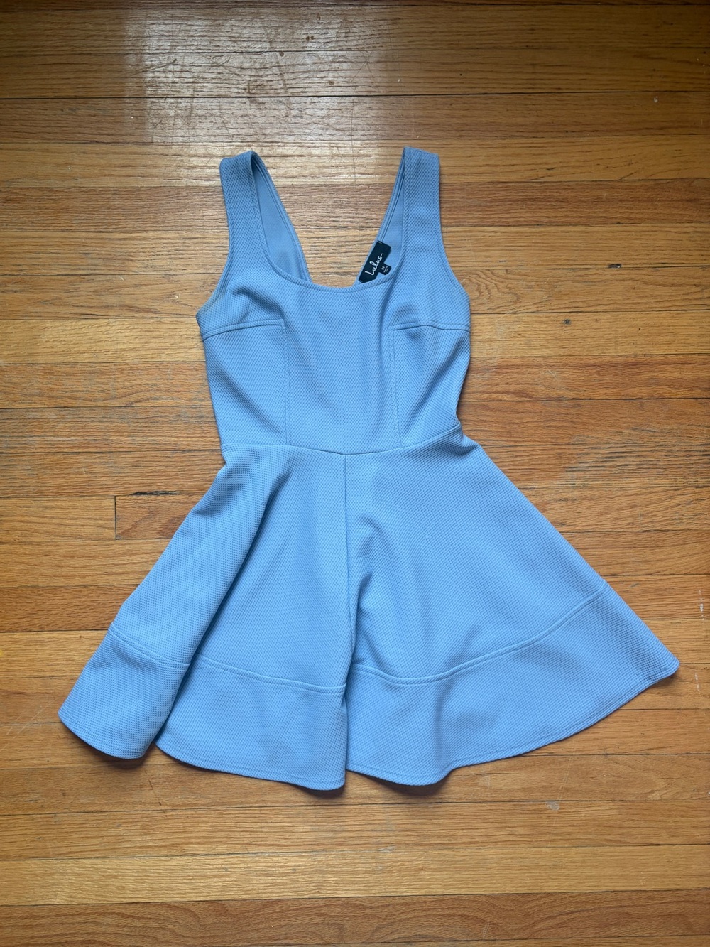Lulu's Light Blue Fit-and-Flare Mini Dress